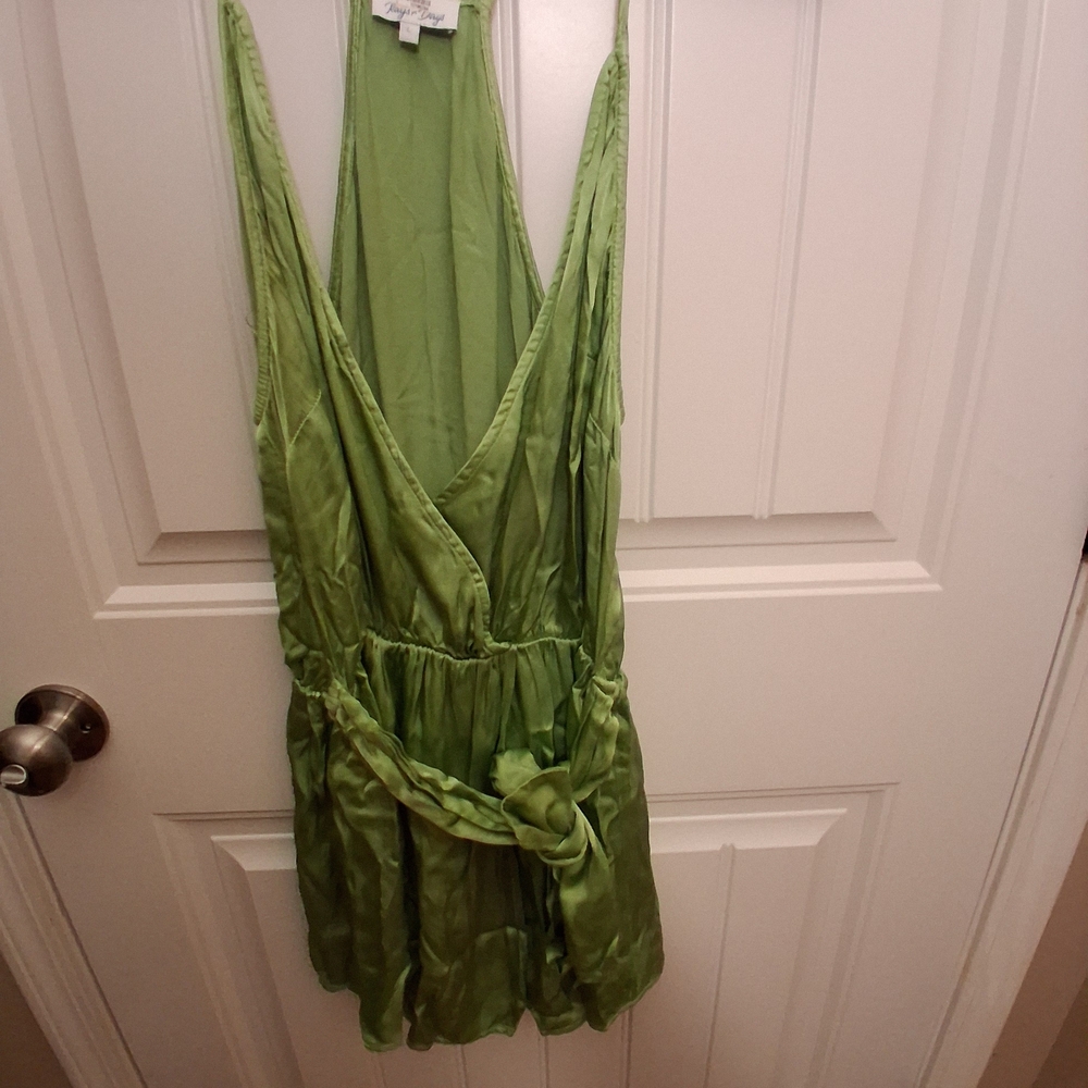 Chic Lime Green Sleeveless Romper